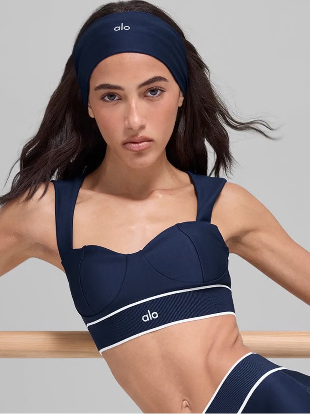 ALO Yoga Alignment Bra, Navy, S